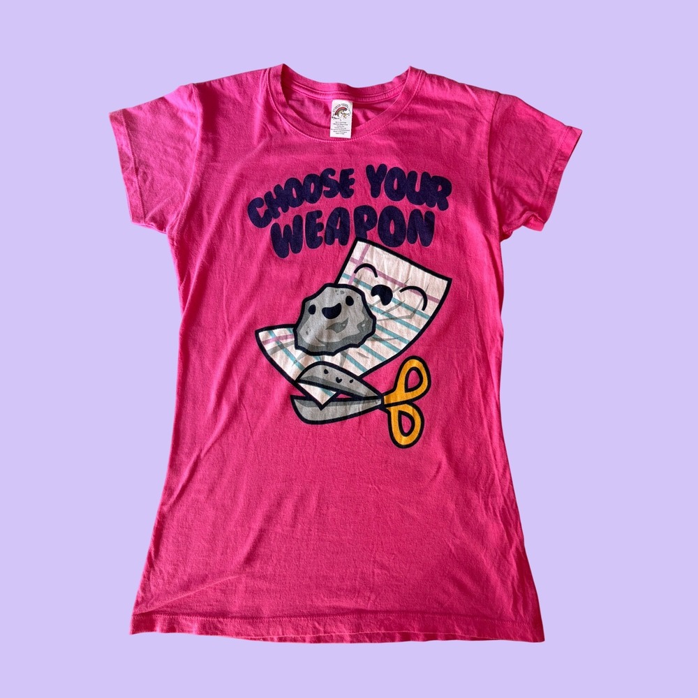 Y2K Hybrid Tees "Choose Your Weapon" Rock Paper Scissors T-Shirt Scene #16